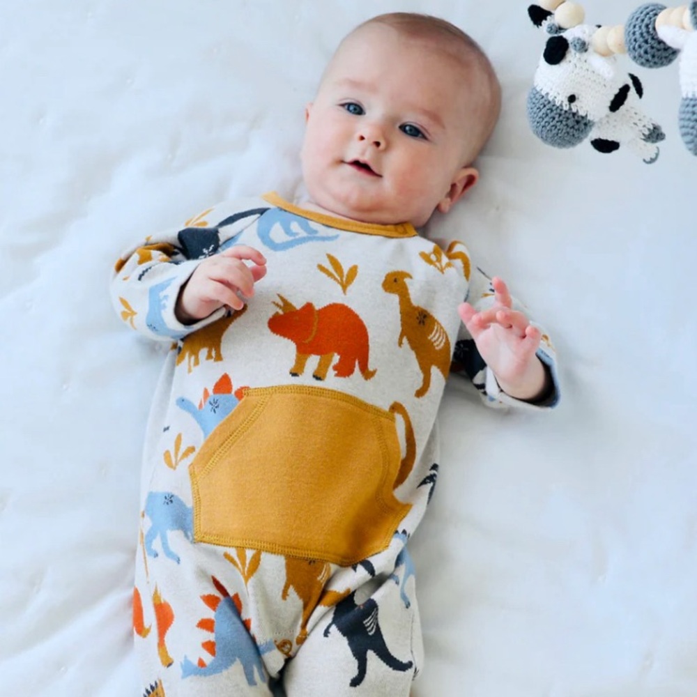 Viverano Organics long sleeve one piece. Size 3-6 months.